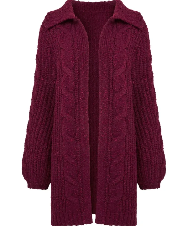 Cardigans & Coatigans | Sale Knitwear & Jumpers | Top Picks | Women's Joe Browns Fabulously Fringed Cardigan Berry