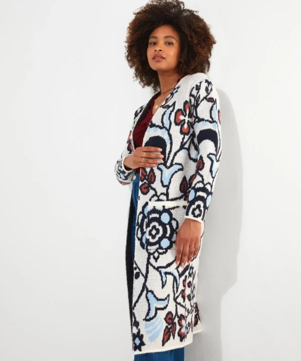 Cardigans & Coatigans | Sale Knitwear & Jumpers | Top Picks | Women's Joe Browns Fancy Floral Cardigan Blue