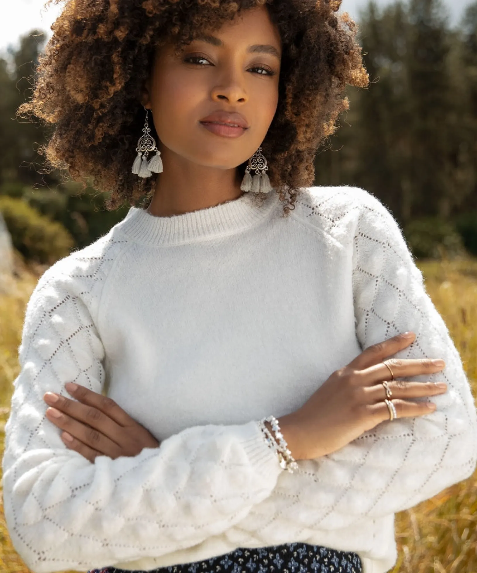 fancy_high_neck_jumper_2.webp Cardigans & Coatigans | Sale Knitwear & Jumpers | Top Picks | Women's Joe Browns Fancy High Neck Jumper Cream