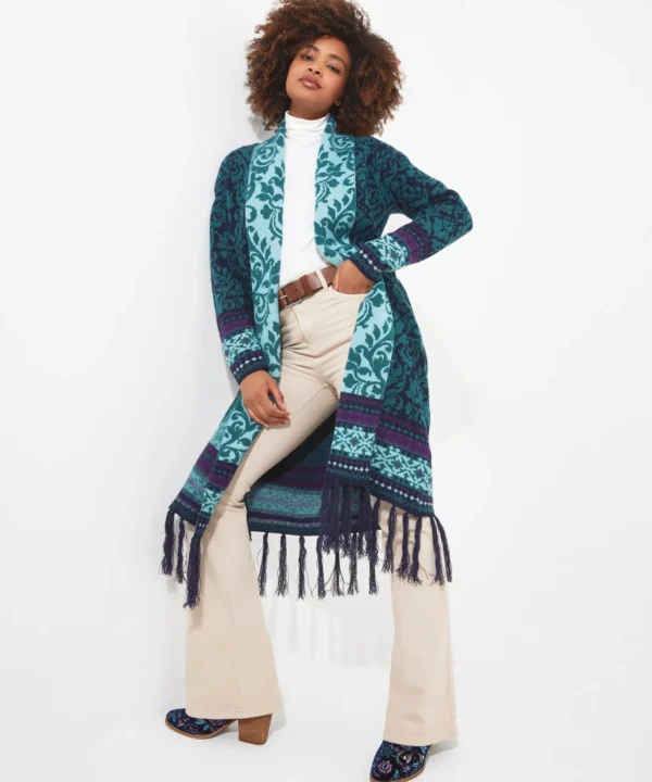 Shop Women's Collection | Cardigans & Coatigans | Sale Knitwear & Jumpers | Top Picks | Top Picks | Women's Joe Browns Fancy Tassel Cardigan Teal