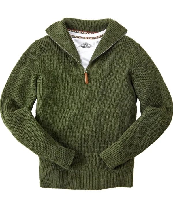 Shop Men's Collection | Hoodies & Sweatshirts | Layering Essentials | Knitwear & Jumpers | Top Picks | Men，s | Men，s | Men，s Joe Browns Fantastic Funnel Olive / Cream