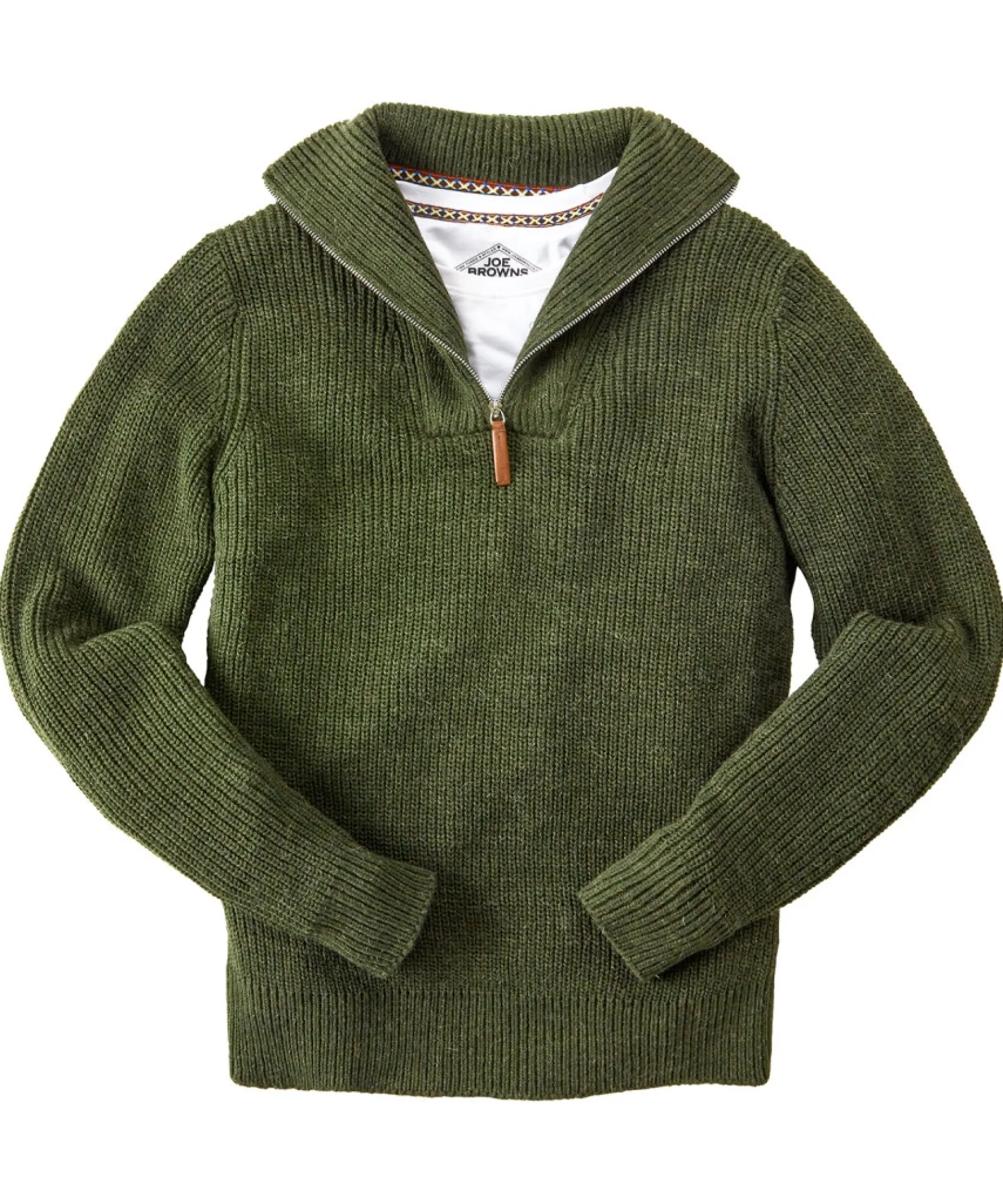fantastic_funnel_1.webp Shop Men's Collection | Hoodies & Sweatshirts | Layering Essentials | Knitwear & Jumpers | Top Picks | Men,s | Men,s | Men,s Joe Browns Fantastic Funnel Olive / Cream