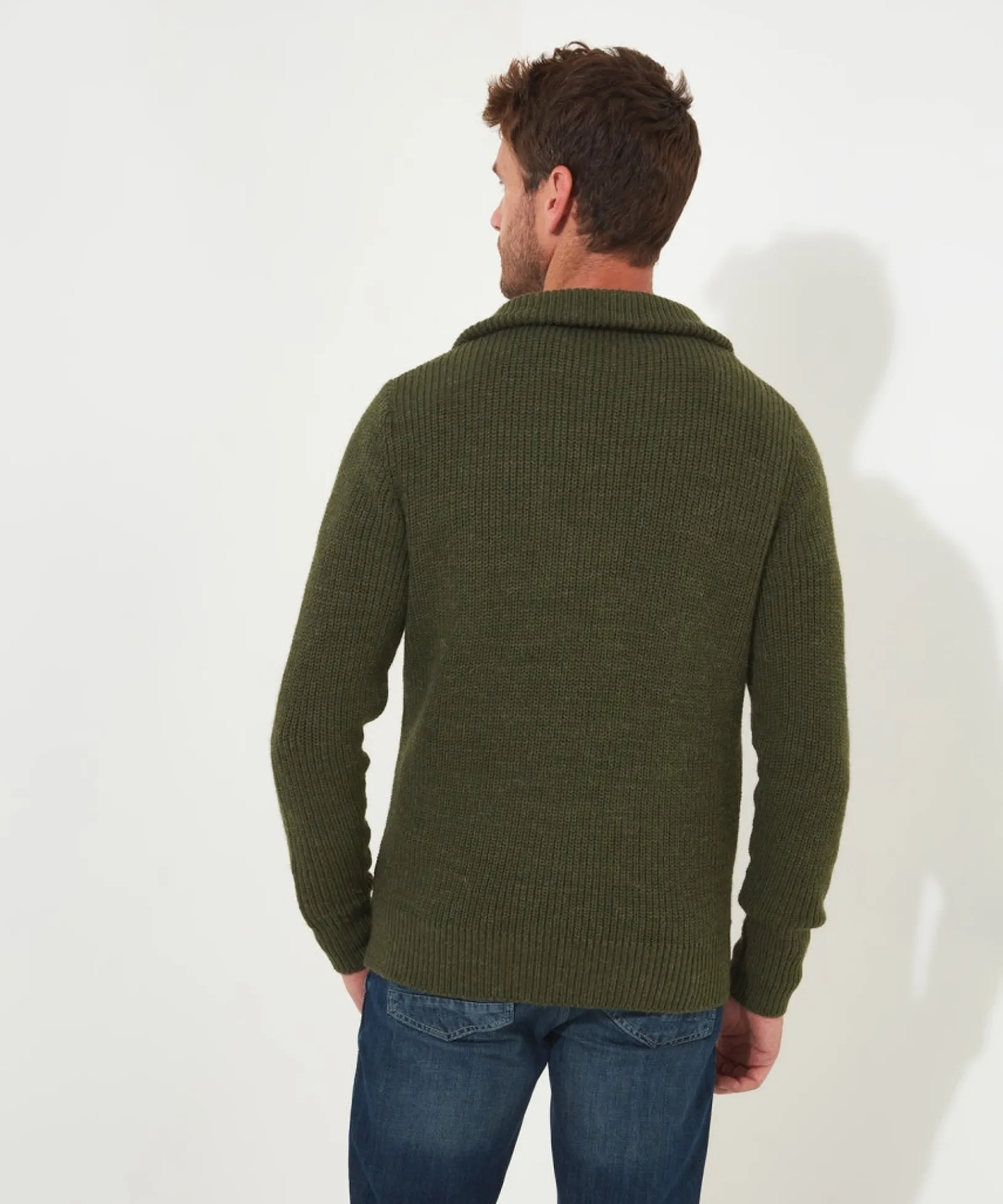 fantastic_funnel_3.webp Shop Men's Collection | Hoodies & Sweatshirts | Layering Essentials | Knitwear & Jumpers | Top Picks | Men,s | Men,s | Men,s Joe Browns Fantastic Funnel Olive / Cream