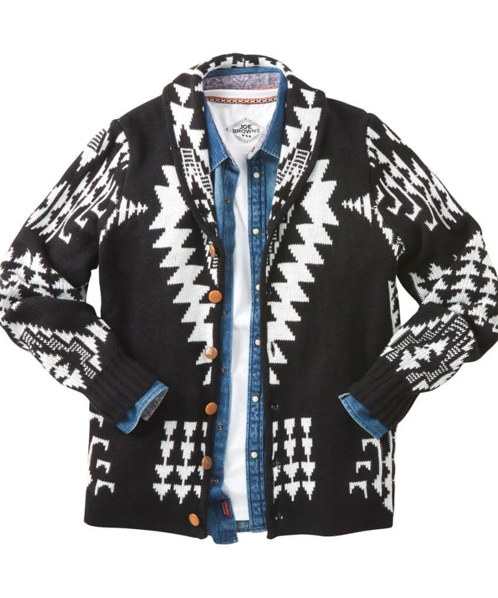 feeling_wild_cardigan_1.webp Shop Men's Collection | Knitwear & Jumpers | Gifts | Sale Knitwear & Jumpers | Top Picks | Men,s | Men,s | Men,s Joe Browns Feeling Wild Cardigan Black