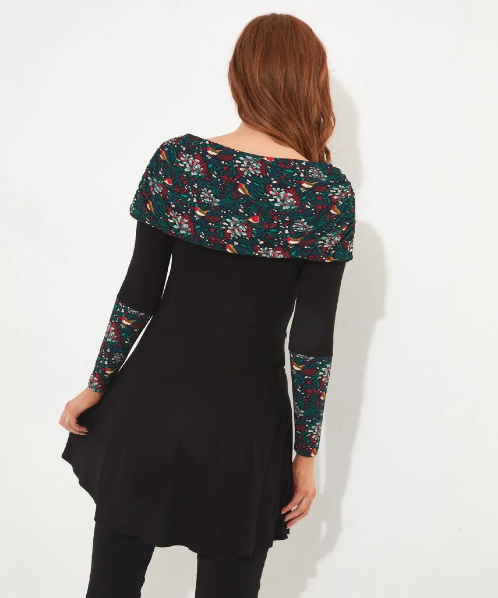 festive_bardot_tunic_3.webp Shop Women's Collection | Tops, Tunics & Blouses | Dresses | Sale Tops, Tunics & Blouses | Top Picks | Women's | Women's | Women's Joe Browns Festive Bardot Tunic Black
