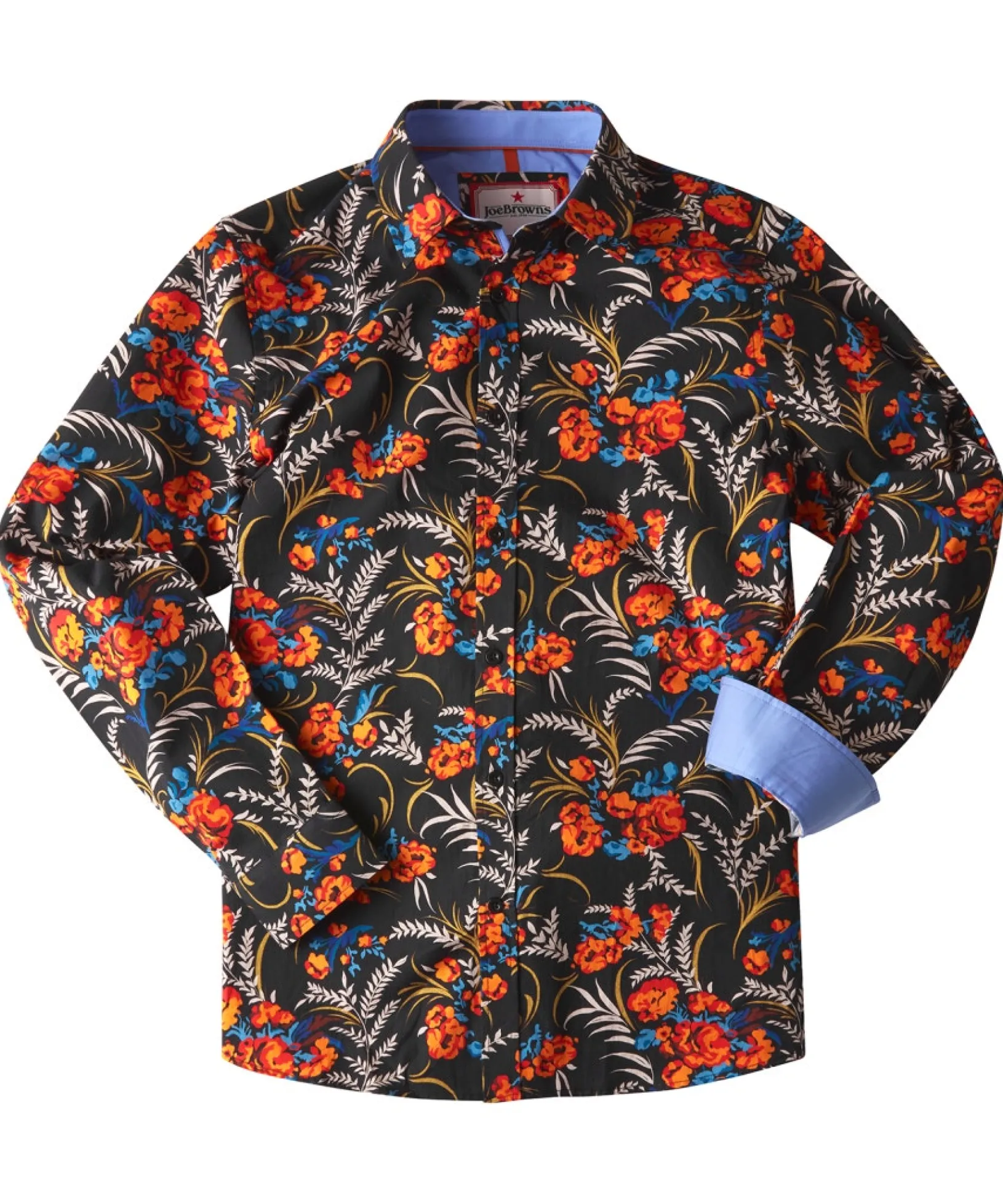 fiery_fun_floral_shirt_1.webp Shop Men's Collection | Funky Shirts | Shirts | Sale Shirts | Top Picks | Top Picks | Men,s | Men,s Joe Browns Fiery Fun Floral Shirt Black