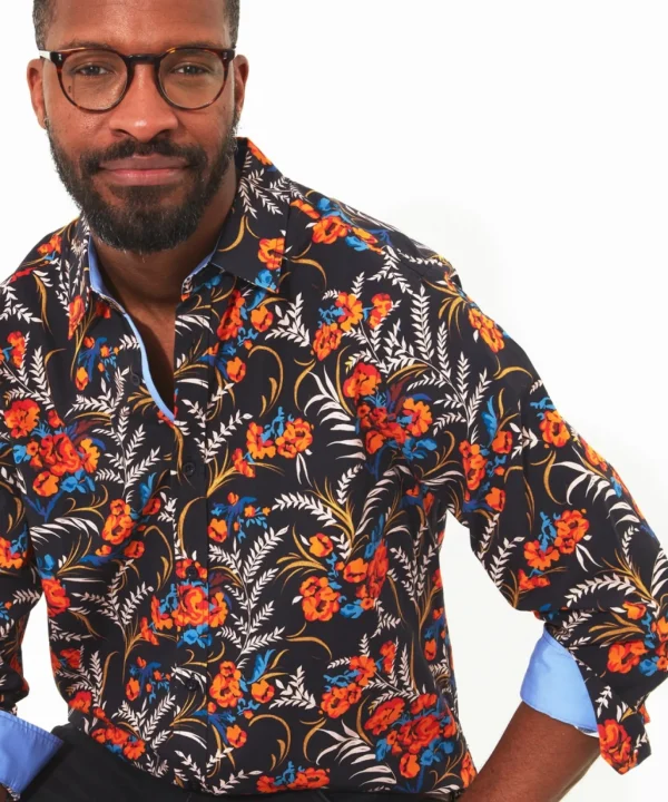 Shop Men's Collection | Funky Shirts | Shirts | Sale Shirts | Top Picks | Top Picks | Men,s | Men,s Joe Browns Fiery Fun Floral Shirt Black