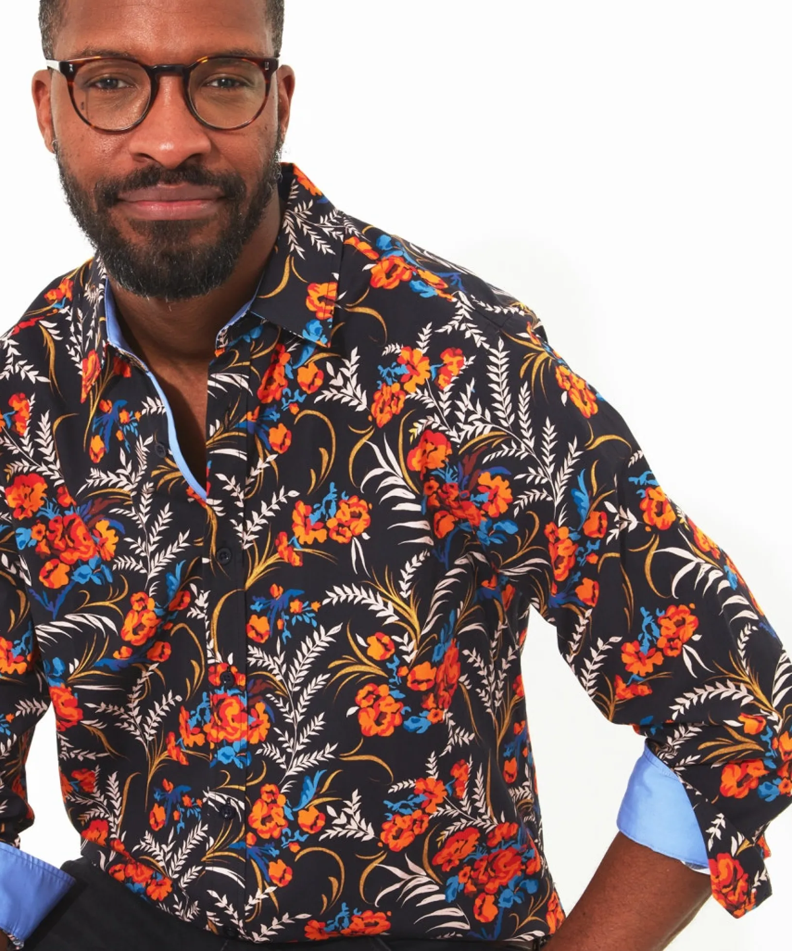 fiery_fun_floral_shirt_4.webp Shop Men's Collection | Funky Shirts | Shirts | Sale Shirts | Top Picks | Top Picks | Men,s | Men,s Joe Browns Fiery Fun Floral Shirt Black
