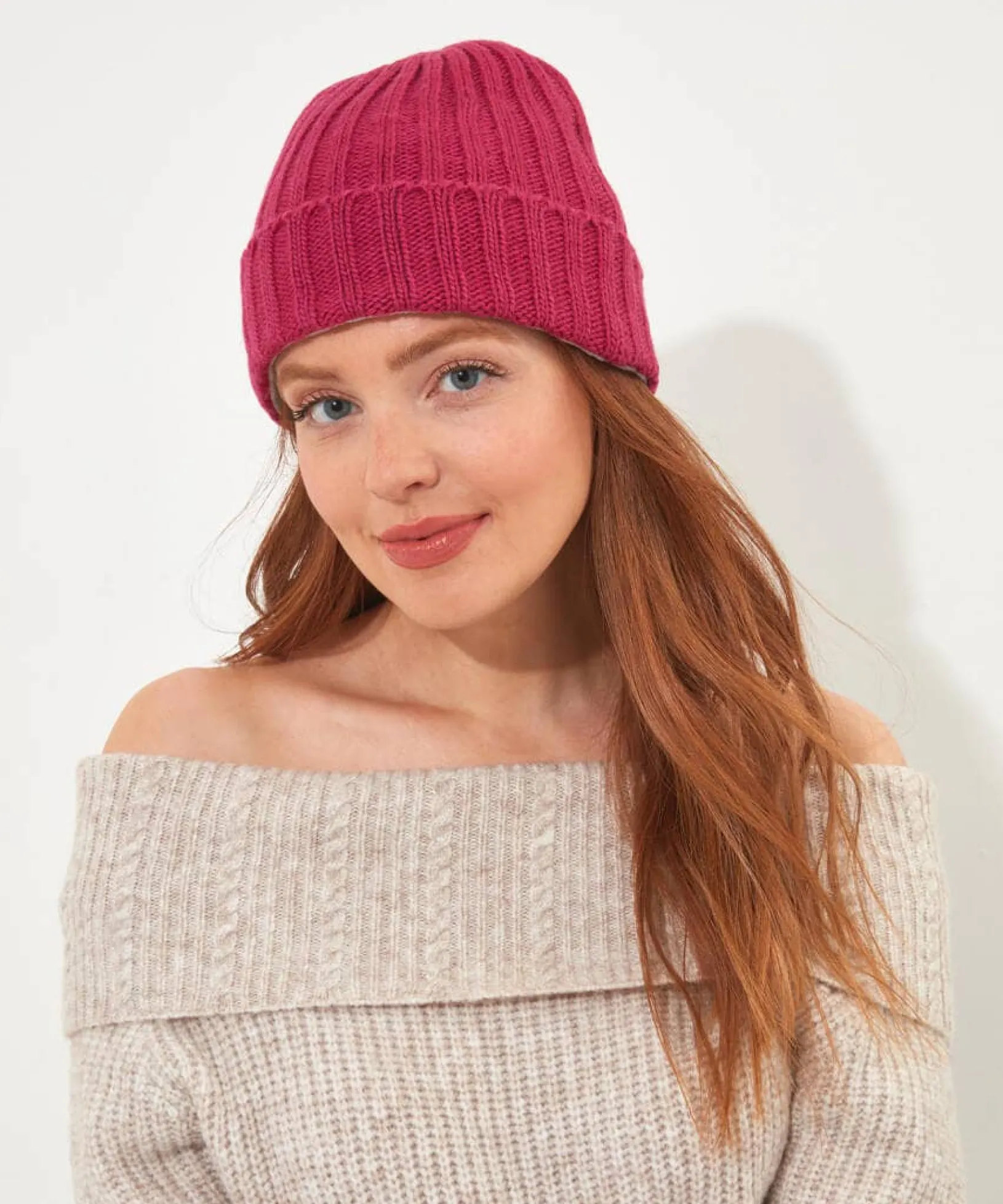 fleece_lined_wool_beanie_1.webp Gifts | Accessories & Jewellery | Sale Accessories & Jewellery | Women's | Women's | Women's Joe Browns Fleece Lined Wool Beanie Magenta