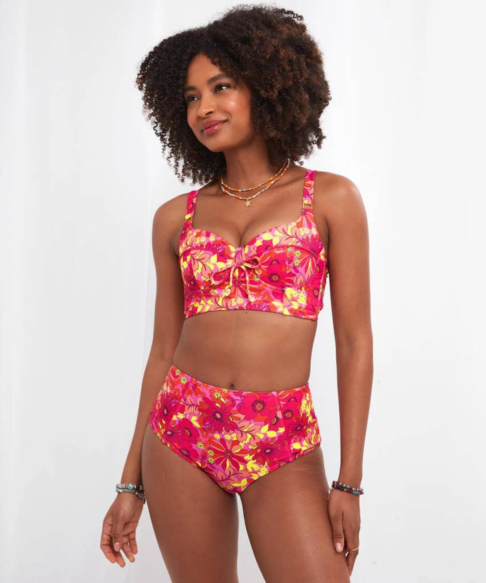 floral_festival_retro_bri_2.webp Sale Swimwear | Women's Joe Browns Floral Festival Retro Brief Pink Multi