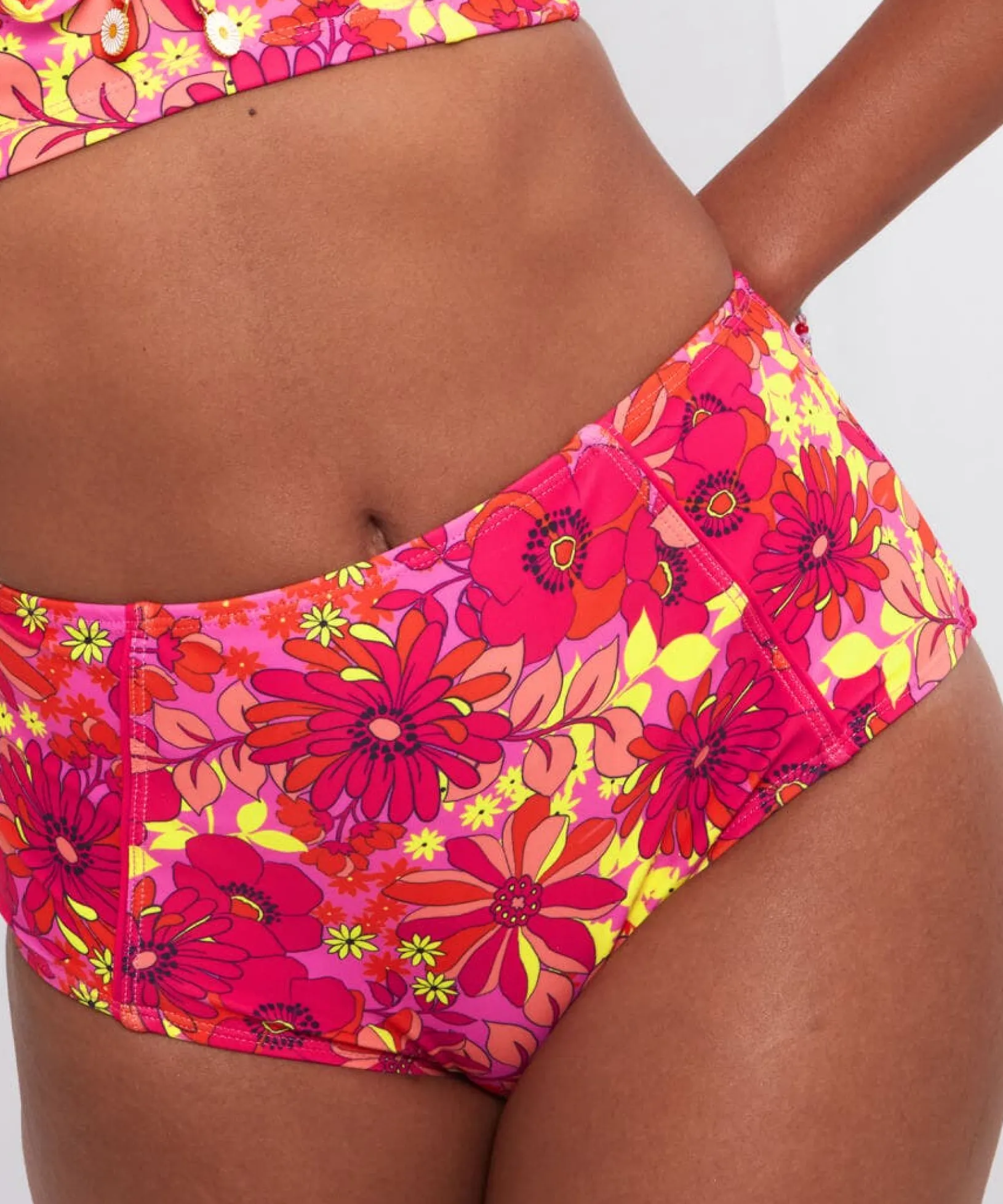 floral_festival_retro_bri_5.webp Sale Swimwear | Women's Joe Browns Floral Festival Retro Brief Pink Multi