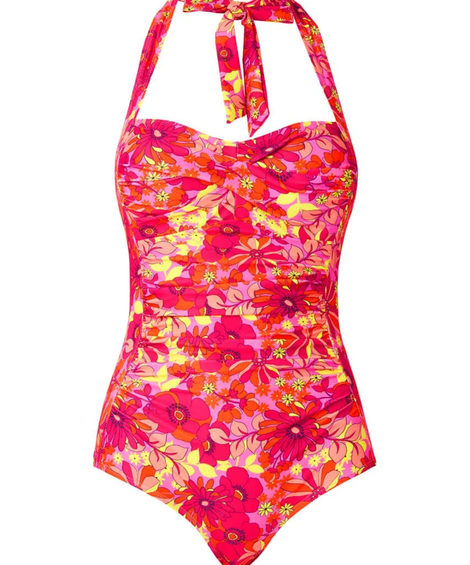 floral_festival_retro_swi_0.webp Sale Swimwear | Women's Joe Browns Floral Festival Retro Swimsuit Pink Multi
