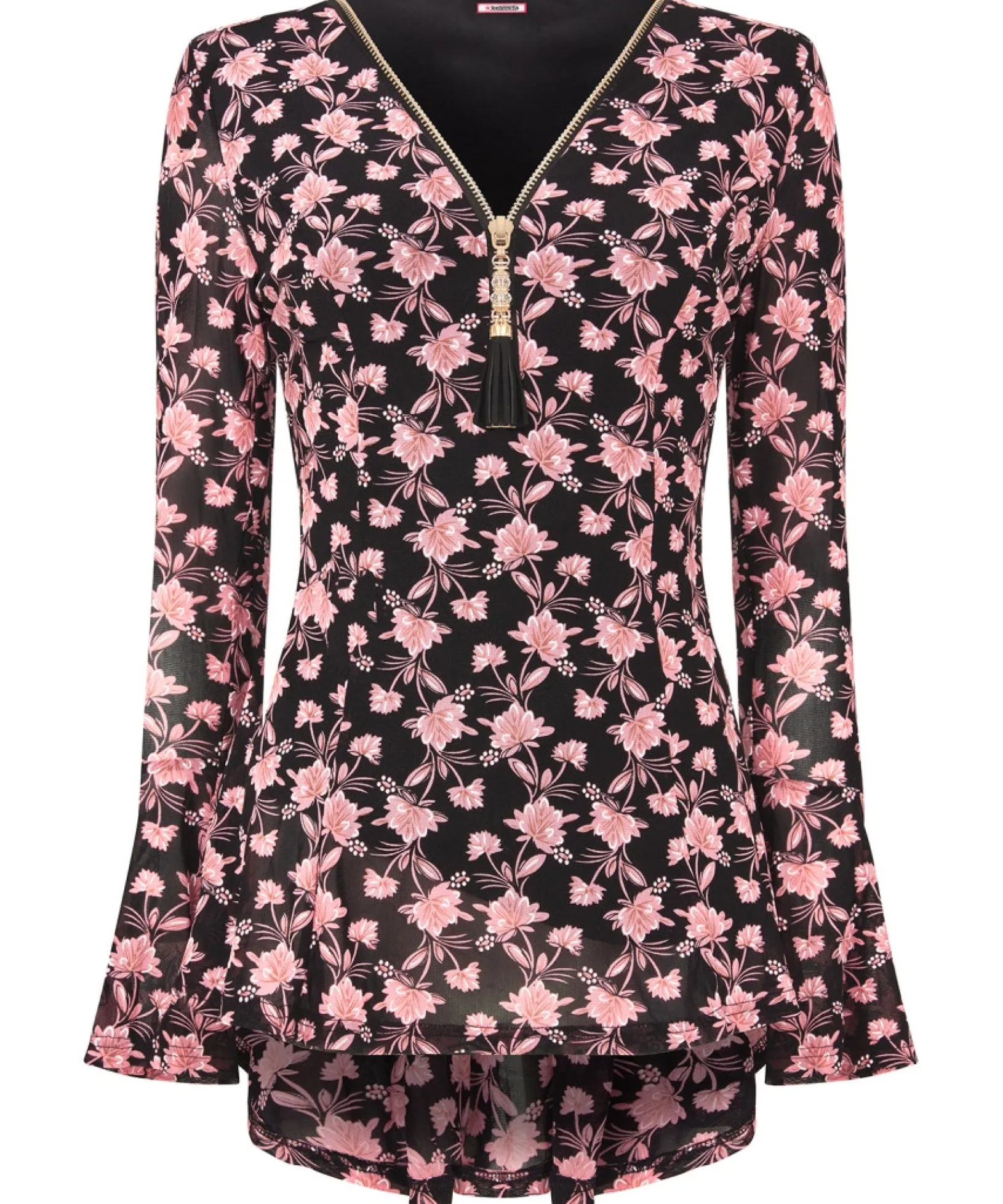 floral_zip_top_1.webp Shop Women's Collection | Tops, Tunics & Blouses | Sale Tops, Tunics & Blouses | Top Picks | Women's | Women's Joe Browns Floral Zip Top Multi