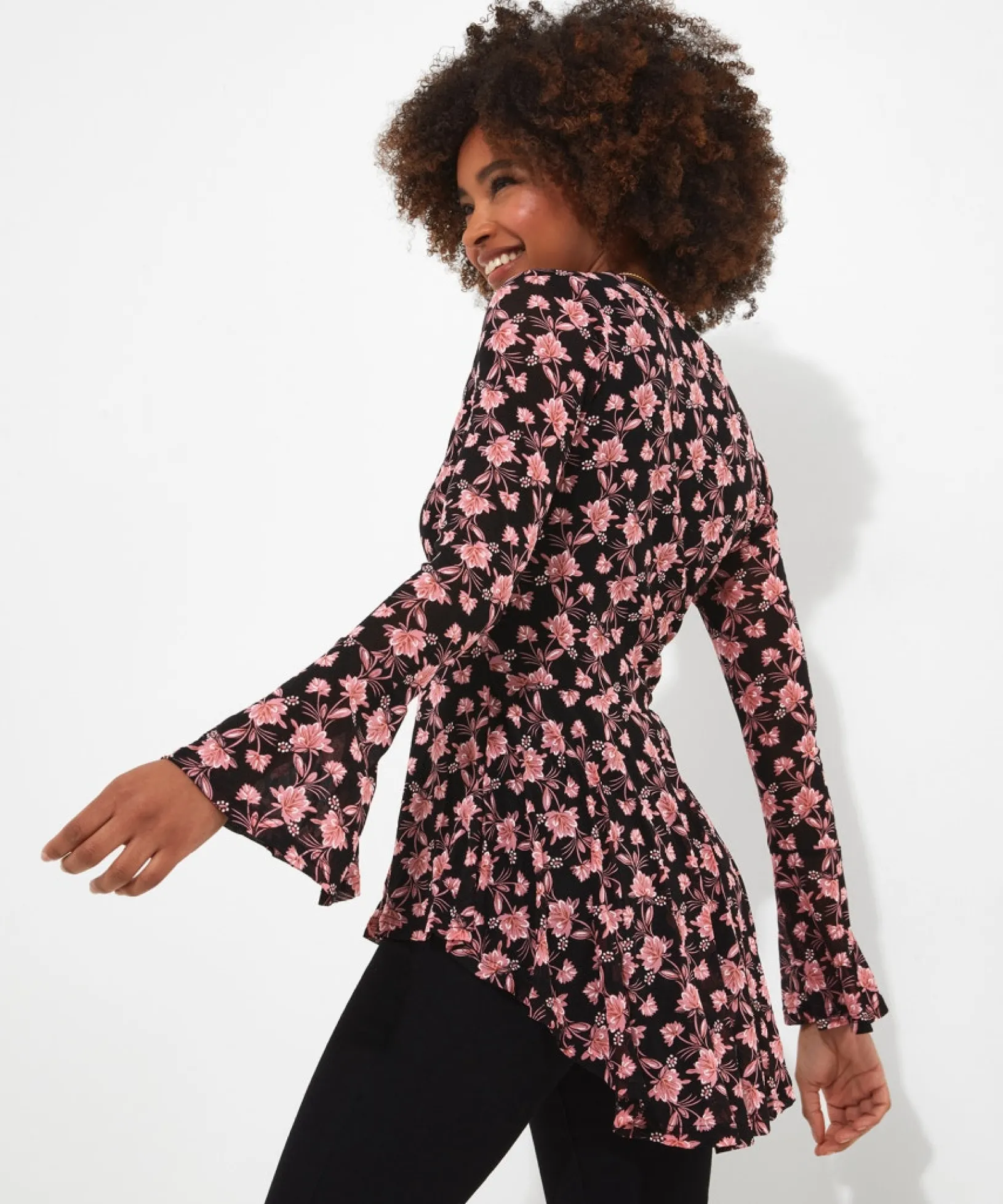 floral_zip_top_2.webp Shop Women's Collection | Tops, Tunics & Blouses | Sale Tops, Tunics & Blouses | Top Picks | Women's | Women's Joe Browns Floral Zip Top Multi