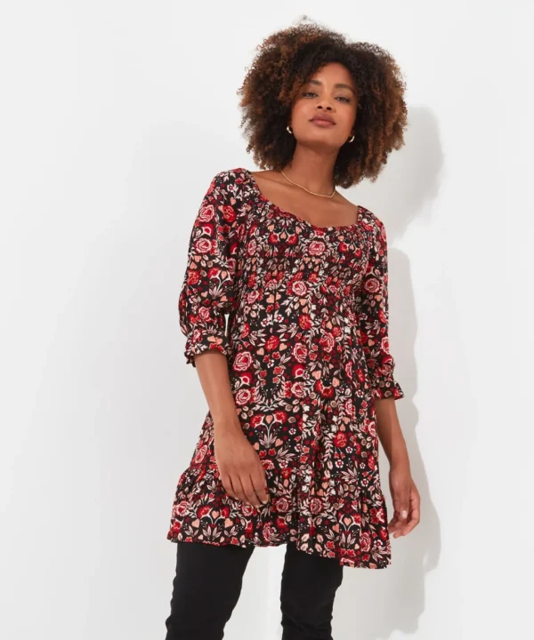 Shop Women's Collection | Tops, Tunics & Blouses | Sale Tops, Tunics & Blouses | Top Picks | Women's | Women's Joe Browns Folky Floral Tunic Dress Multi