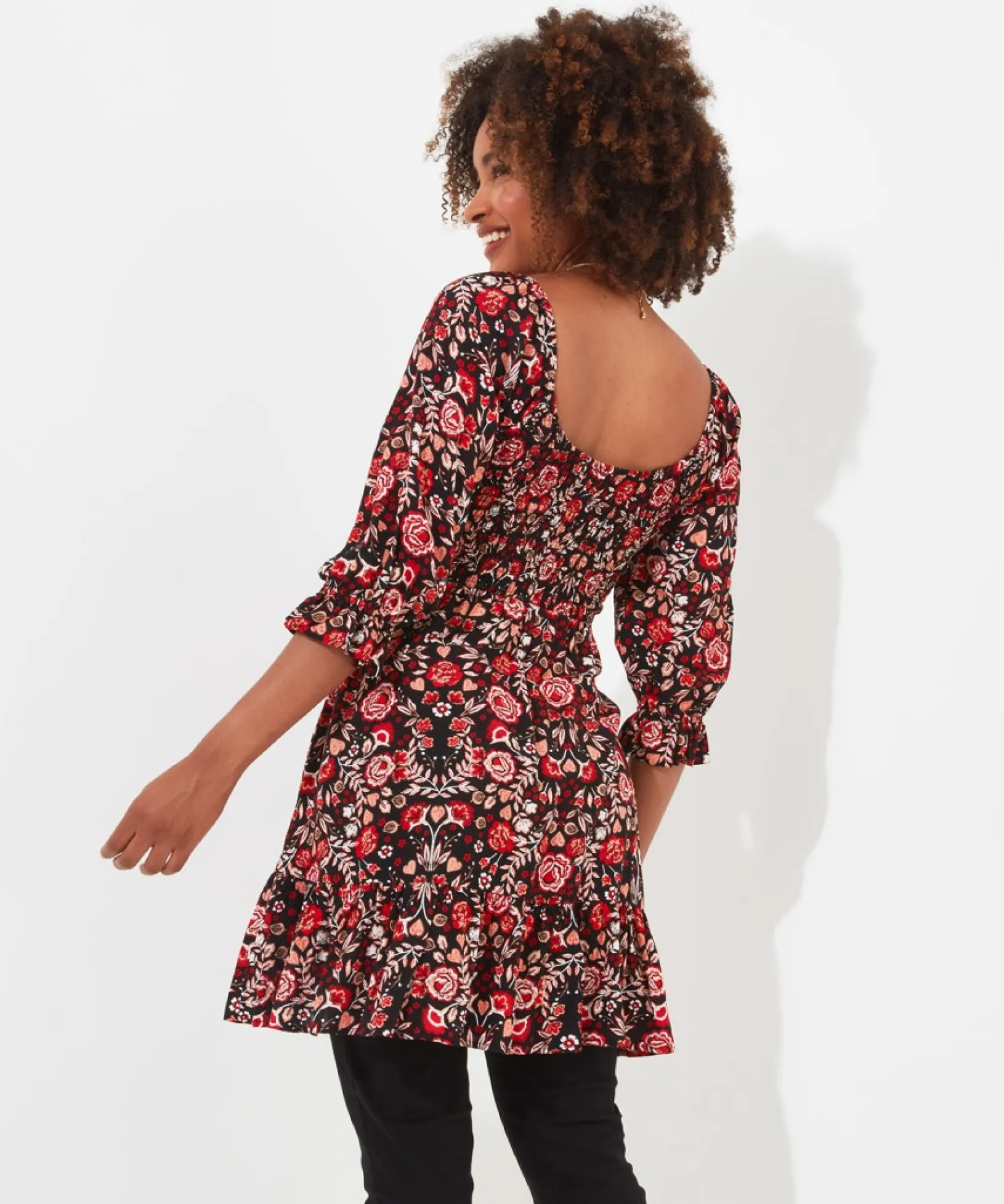 folky_floral_tunic_dress_3.webp Shop Women's Collection | Tops, Tunics & Blouses | Sale Tops, Tunics & Blouses | Top Picks | Women's | Women's Joe Browns Folky Floral Tunic Dress Multi