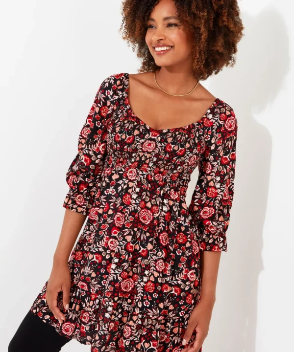 Shop Women's Collection | Tops, Tunics & Blouses | Sale Tops, Tunics & Blouses | Top Picks | Women's | Women's Joe Browns Folky Floral Tunic Dress Multi