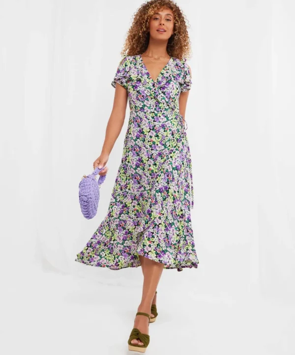 Sale Dresses | Women's Joe Browns Francesca Frill Dress Black / Pink