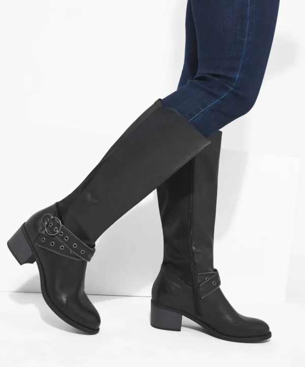 Knee High Boots | Boots & Shoes | Sale Boots & Shoes | Top Picks | Women's | Women's Joe Browns Free Rebel Zip Detail Boots Black