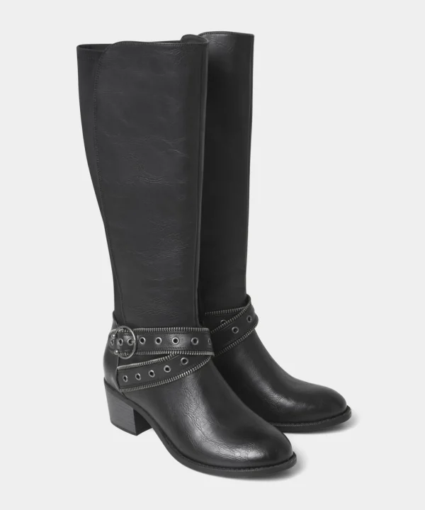 Knee High Boots | Boots & Shoes | Sale Boots & Shoes | Top Picks | Women's | Women's Joe Browns Free Rebel Zip Detail Boots Black