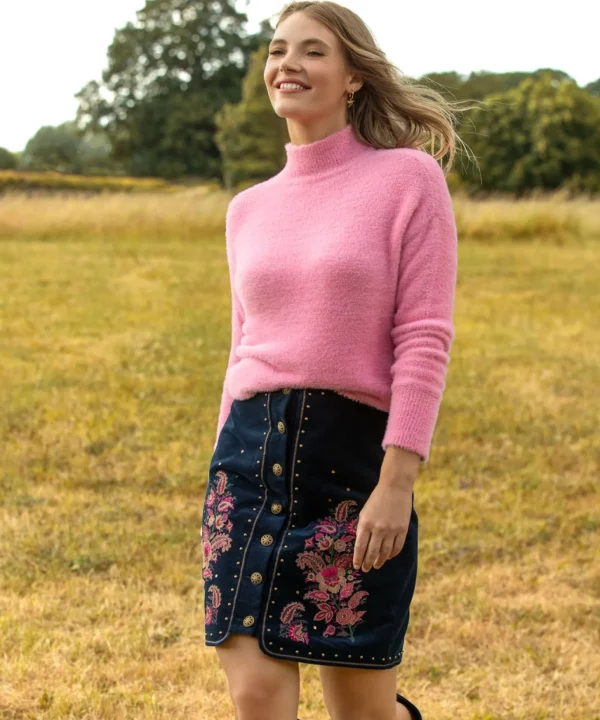 Shop Women's Collection | Cardigans & Coatigans | Sale Knitwear & Jumpers | Top Picks | Top Picks | Women's Joe Browns Fun and Fluffy High Neck Jumper Pink
