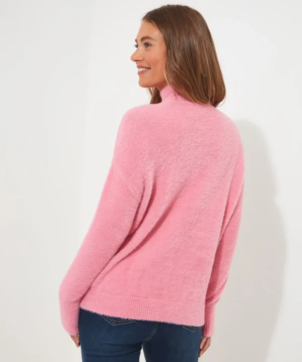 Shop Women's Collection | Cardigans & Coatigans | Sale Knitwear & Jumpers | Top Picks | Top Picks | Women's Joe Browns Fun and Fluffy High Neck Jumper Pink