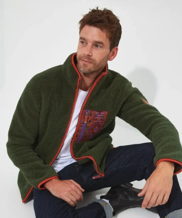 Shop Men's Collection | Hoodies & Sweatshirts | Layering Essentials | Tops & T-Shirts | Sale Hoodies & Sweatshirts | Sale Tops & T-Shirts | Top Picks | Men,s | Men,s | Men,s | Men,s | Men,s Joe Browns Funky Fleece Zip Through Olive