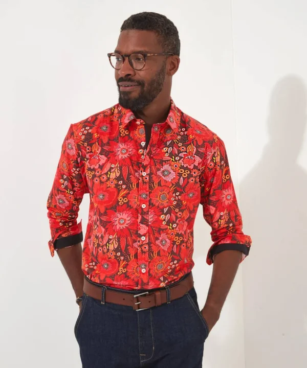 Shop Men's Collection | Funky Shirts | Men's Partywear | Shirts | Top Picks | Top Picks | Top Picks | Men，s Joe Browns Funky Floral Shirt Red
