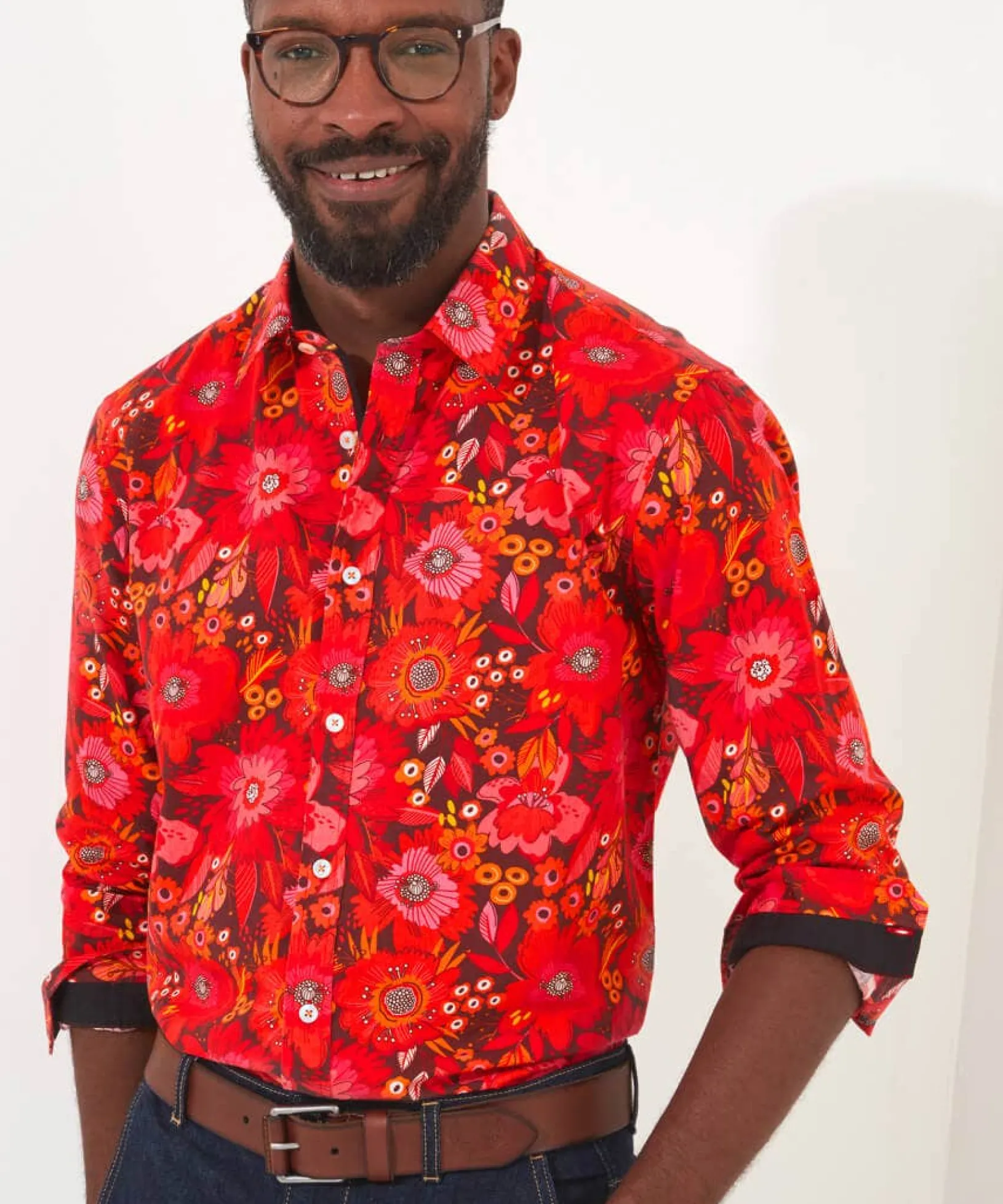 funky_floral_shirt_3.webp Shop Men's Collection | Funky Shirts | Men's Partywear | Shirts | Top Picks | Top Picks | Top Picks | Men,s Joe Browns Funky Floral Shirt Red