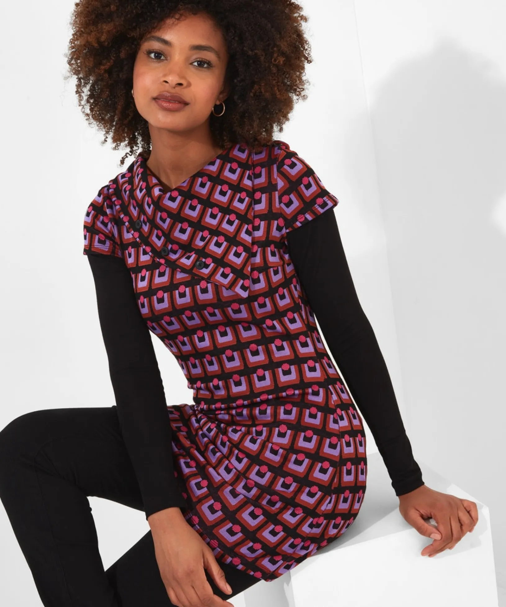 funky_jacquard_layered_to_0.webp Shop Women's Collection | Tops, Tunics & Blouses | Sale Tops, Tunics & Blouses | Top Picks | Women's | Women's Joe Browns Funky Jacquard Layered Top Multi