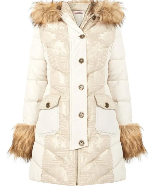 Shop Women's Collection | Coats & Jackets | Top Picks | Women's Joe Browns Fur Trim Puffa Coat Cream