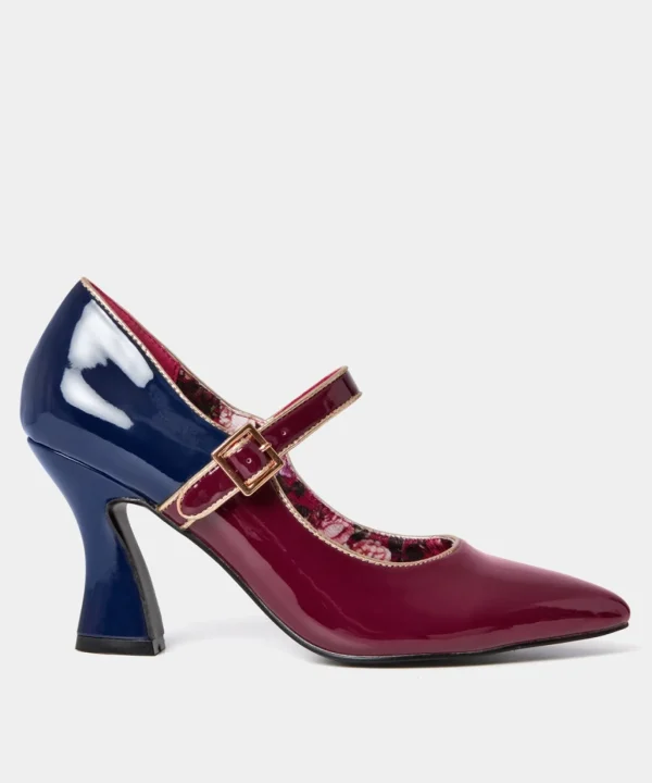 Party Footwear | Boots & Shoes | Sale Boots & Shoes | Top Picks | Women's | Women's Joe Browns Game Changer Patent Shoes Claret/Navy