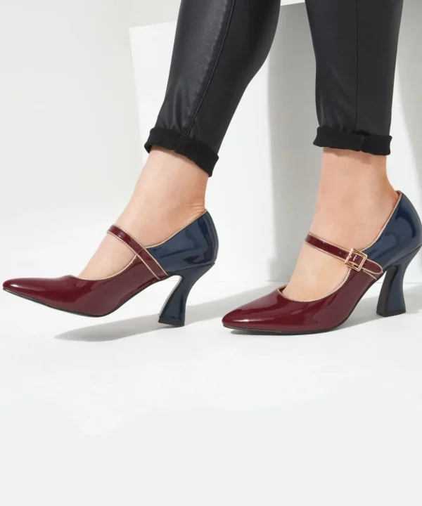 Party Footwear | Boots & Shoes | Sale Boots & Shoes | Top Picks | Women's | Women's Joe Browns Game Changer Patent Shoes Claret/Navy