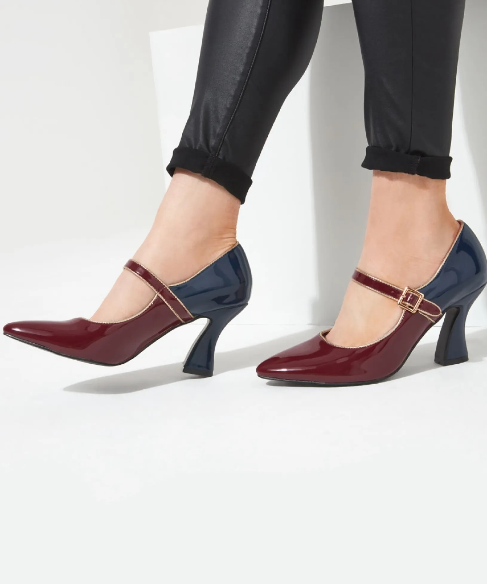 game_changer_patent_shoes_1.webp Party Footwear | Boots & Shoes | Sale Boots & Shoes | Top Picks | Women's | Women's Joe Browns Game Changer Patent Shoes Claret/Navy