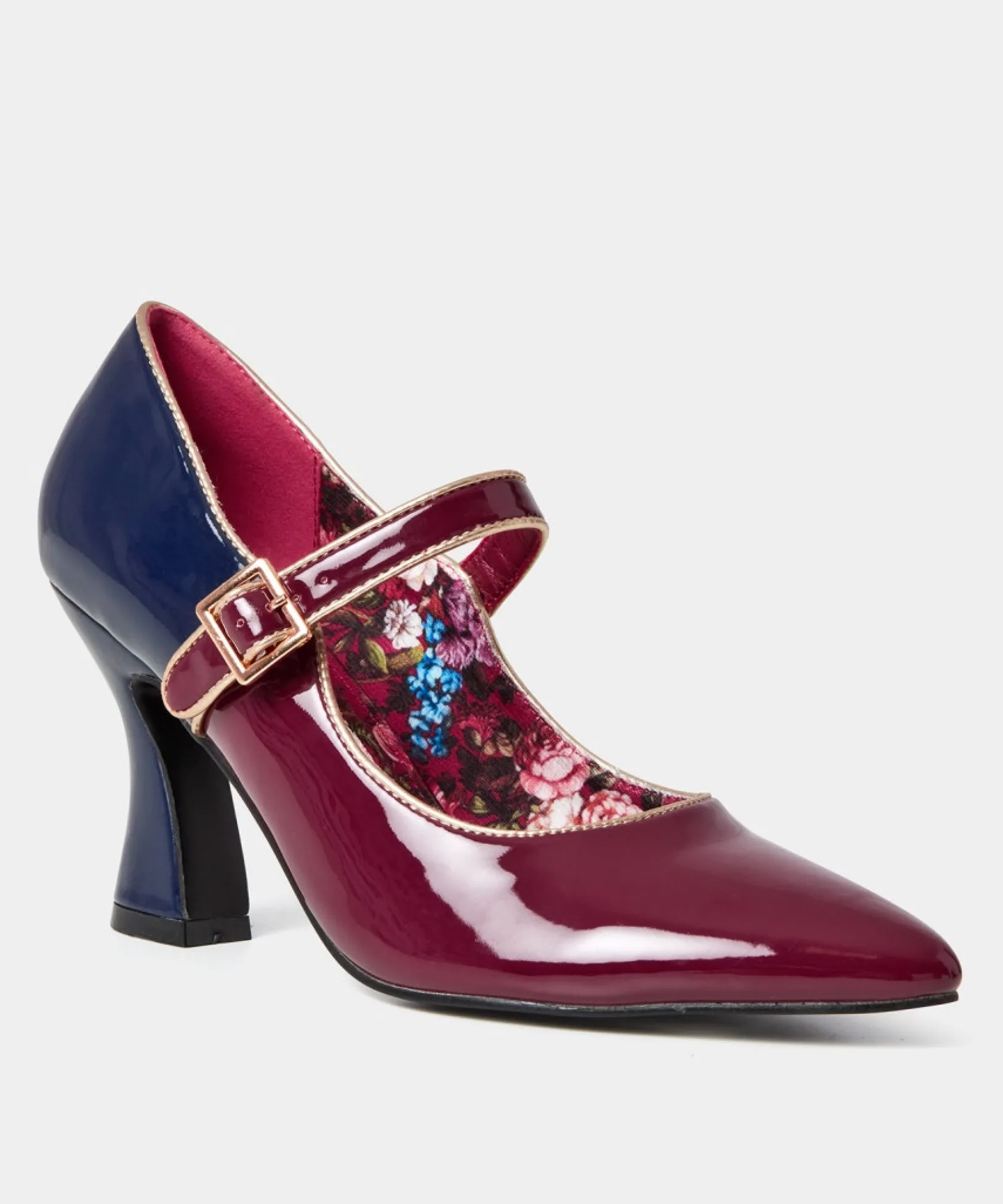 game_changer_patent_shoes_2.webp Party Footwear | Boots & Shoes | Sale Boots & Shoes | Top Picks | Women's | Women's Joe Browns Game Changer Patent Shoes Claret/Navy