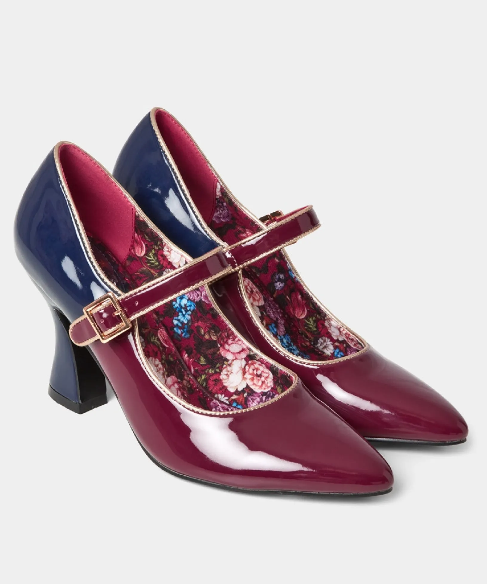 game_changer_patent_shoes_3.webp Party Footwear | Boots & Shoes | Sale Boots & Shoes | Top Picks | Women's | Women's Joe Browns Game Changer Patent Shoes Claret/Navy