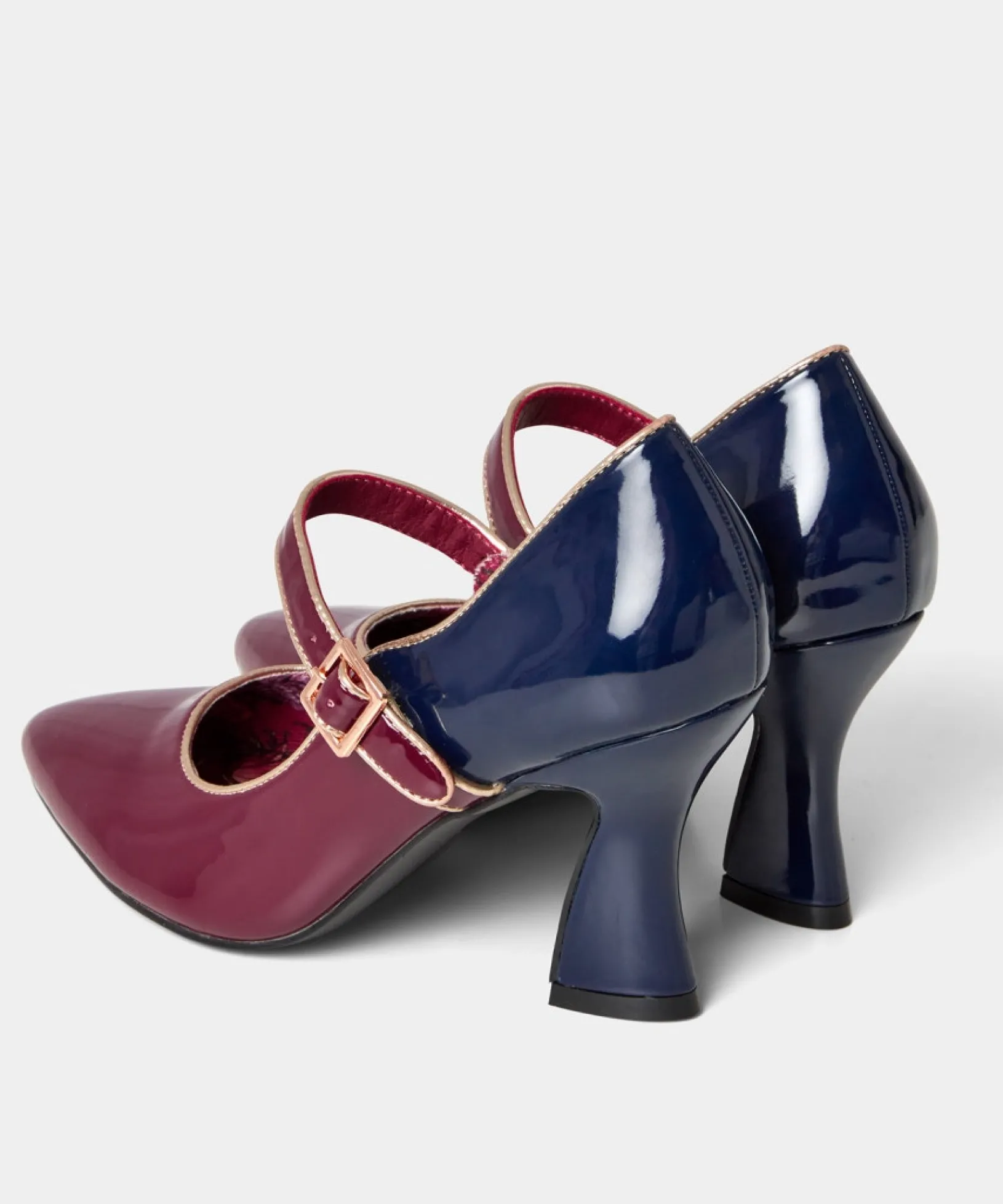 game_changer_patent_shoes_5.webp Party Footwear | Boots & Shoes | Sale Boots & Shoes | Top Picks | Women's | Women's Joe Browns Game Changer Patent Shoes Claret/Navy