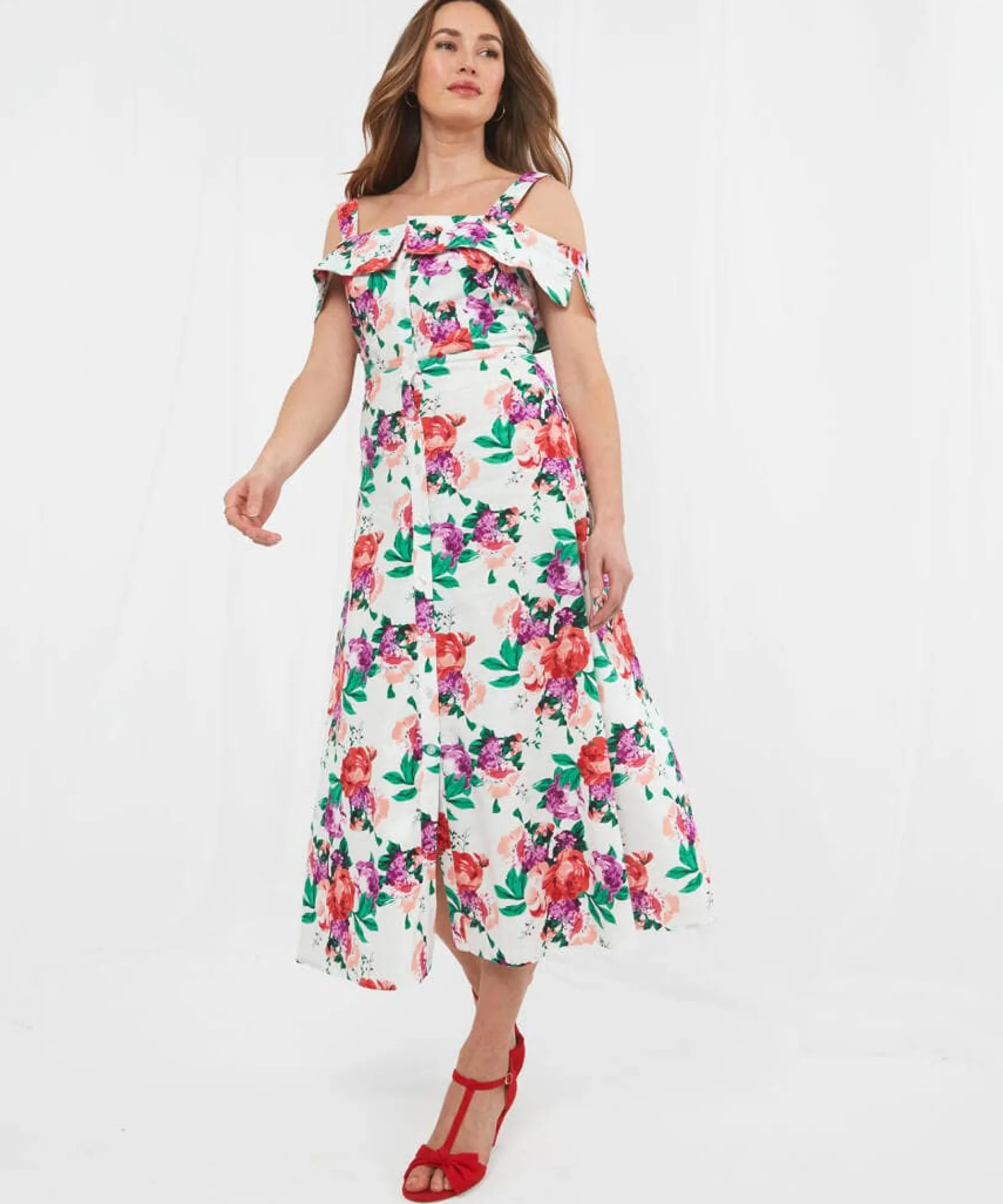 garden_party_floral_dress_0.webp Sale Dresses | Women's Joe Browns Garden Party Floral Dress Multi
