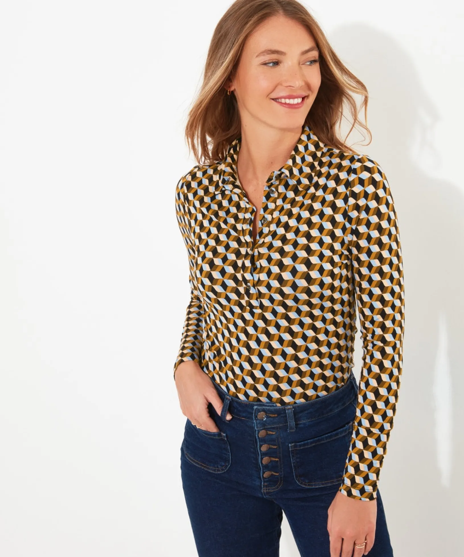 geo_print_top_0.webp Tops, Tunics & Blouses | Sale Tops, Tunics & Blouses | Women's | Women's Joe Browns Geo Print Top Multi