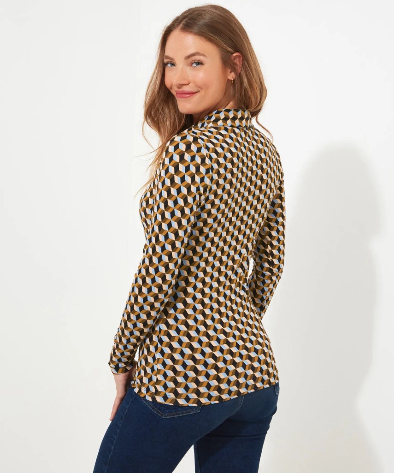 geo_print_top_4.webp Tops, Tunics & Blouses | Sale Tops, Tunics & Blouses | Women's | Women's Joe Browns Geo Print Top Multi