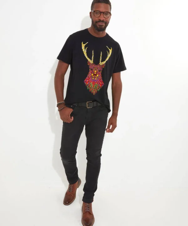 Shop Men's Collection | Graphic T-Shirts | Gifts | Tops & T-Shirts | Sale Tops & T-Shirts | Top Picks | Top Picks | Men,s | Men,s | Men,s Joe Browns Geo Stag Tee Black