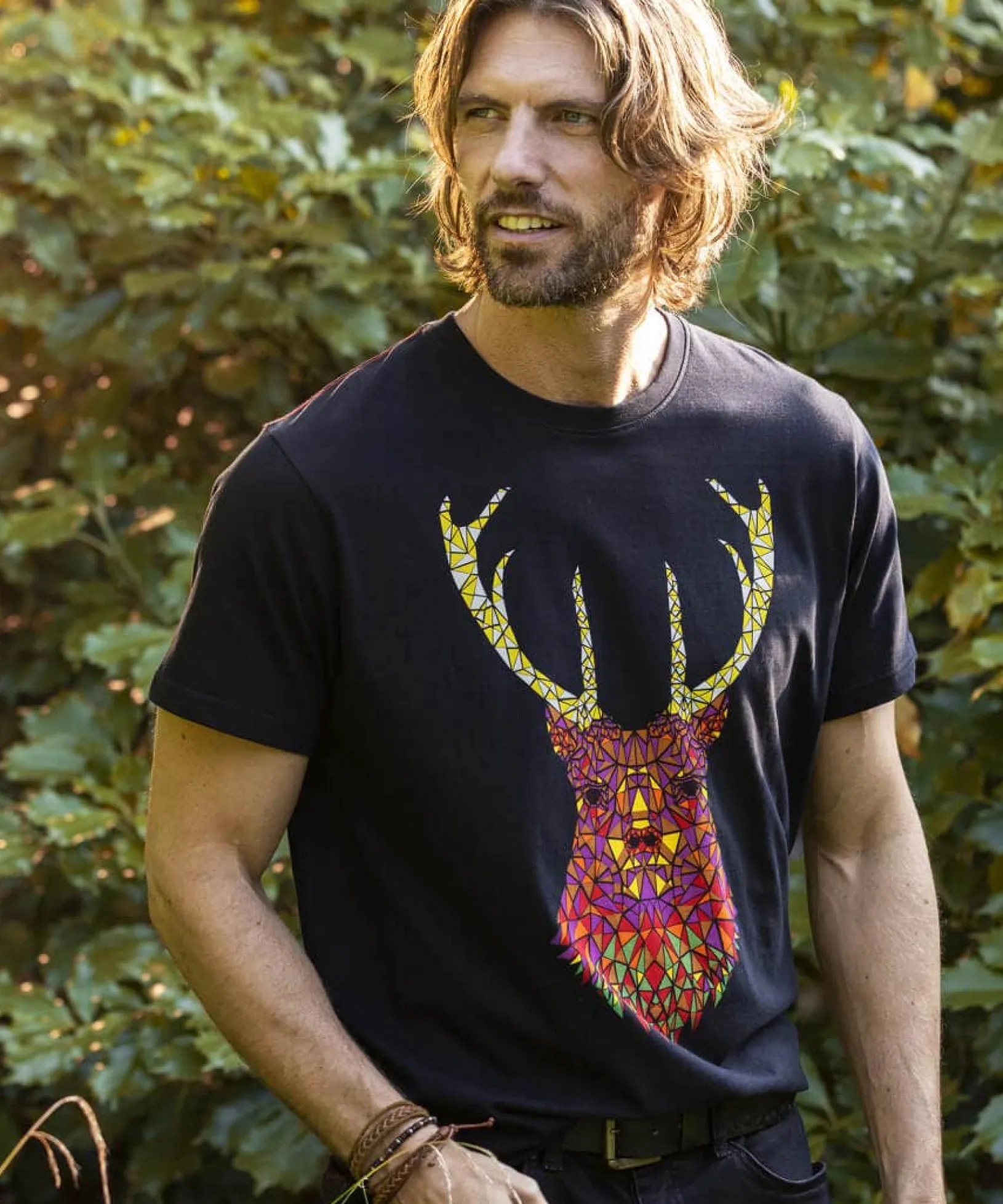geo_stag_tee_6.webp Shop Men's Collection | Graphic T-Shirts | Gifts | Tops & T-Shirts | Sale Tops & T-Shirts | Top Picks | Top Picks | Men,s | Men,s | Men,s Joe Browns Geo Stag Tee Black