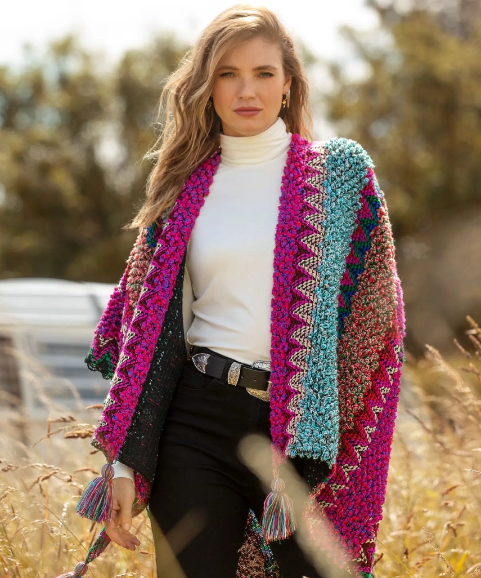 get_close_tassel_wrap_2.webp Cardigans & Coatigans | Accessories & Jewellery | Sale Accessories & Jewellery | Top Picks | Women's | Women's Joe Browns Get Close Tassel Wrap Multi