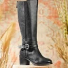 Knee High Boots | Boots & Shoes | Top Picks | Women's Joe Browns Gigi Premium Leather Rider Boots Black