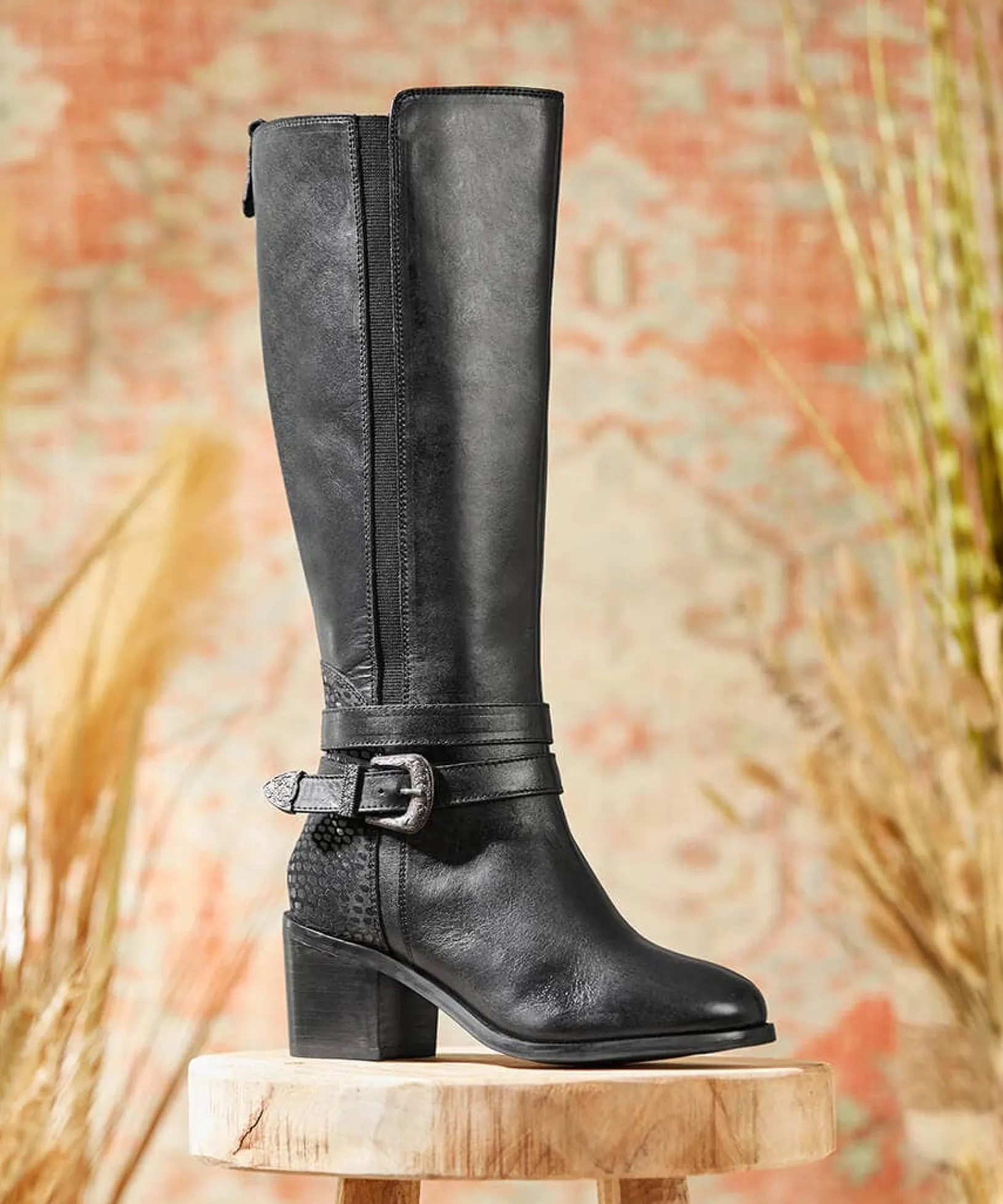 gigi_premium_leather_ride_0.webp Knee High Boots | Boots & Shoes | Top Picks | Women's Joe Browns Gigi Premium Leather Rider Boots Black