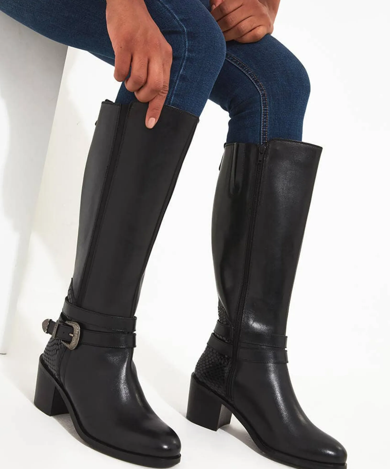 gigi_premium_leather_ride_2.webp Knee High Boots | Boots & Shoes | Top Picks | Women's Joe Browns Gigi Premium Leather Rider Boots Black
