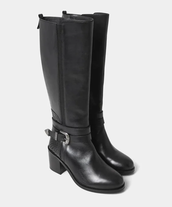 Knee High Boots | Boots & Shoes | Top Picks | Women's Joe Browns Gigi Premium Leather Rider Boots Black