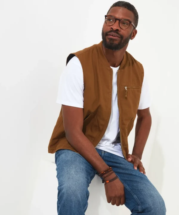 Shop Men's Collection | Coats & Jackets | Sale Coats & Jacket | Top Picks | Men,s | Men,s Joe Browns Goes With Everything Gilet Tan