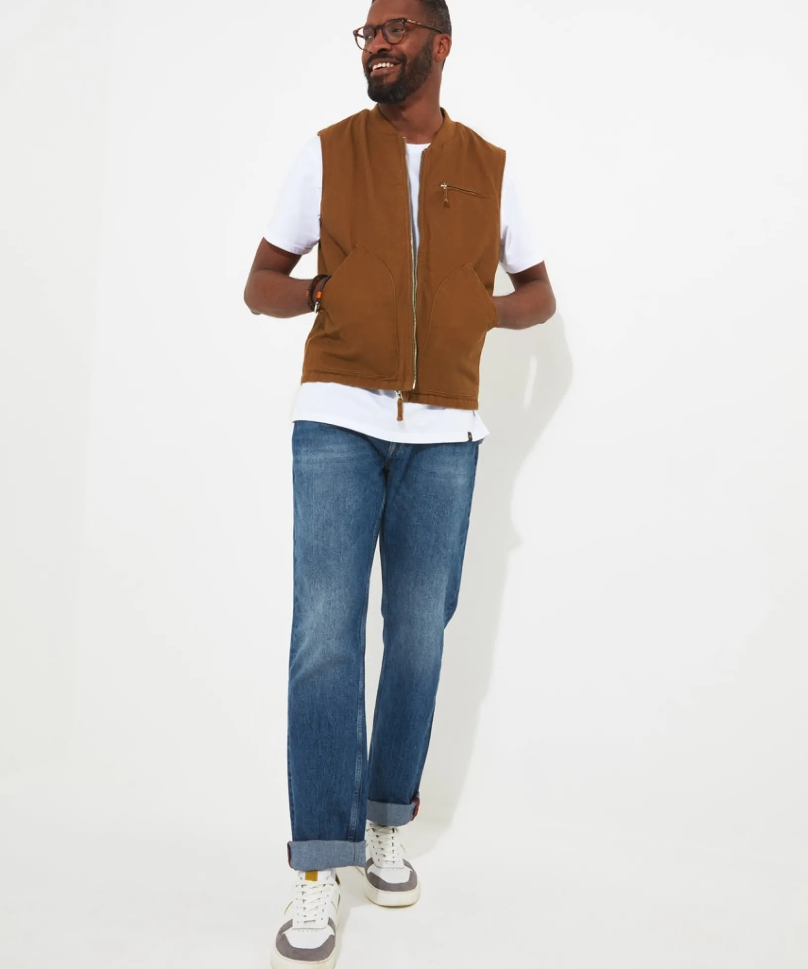 goes_with_everything_gile_3.webp Shop Men's Collection | Coats & Jackets | Sale Coats & Jacket | Top Picks | Men,s | Men,s Joe Browns Goes With Everything Gilet Tan