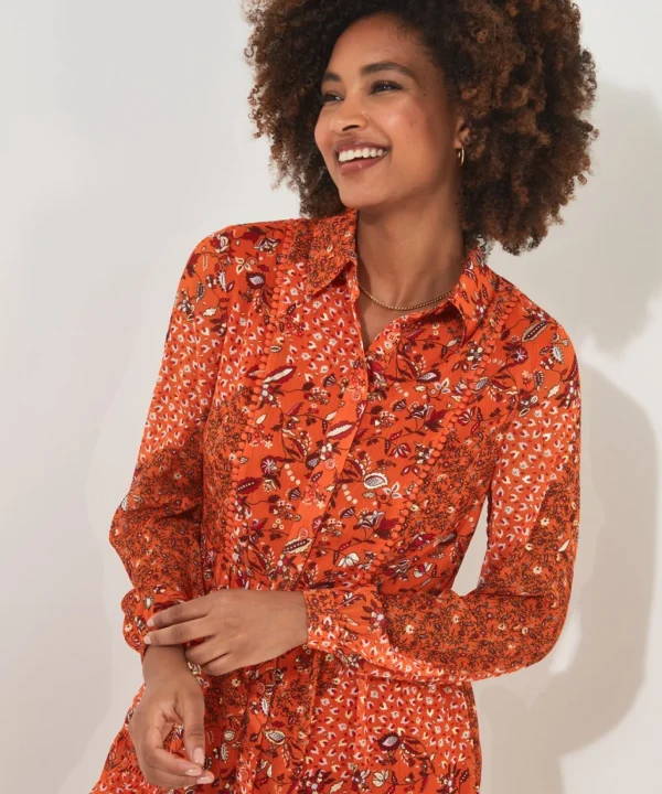 Tops, Tunics & Blouses | Sale Tops, Tunics & Blouses | Women's | Women's Joe Browns Golden Sunset Tunic Dress Orange